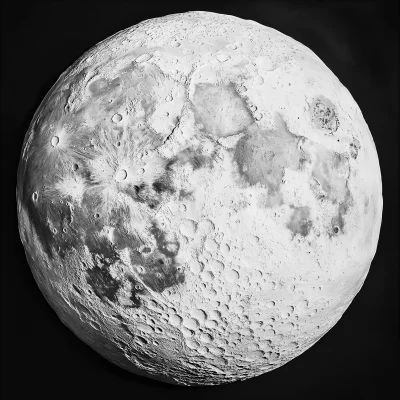 Detailed Moon’s Surface Relief