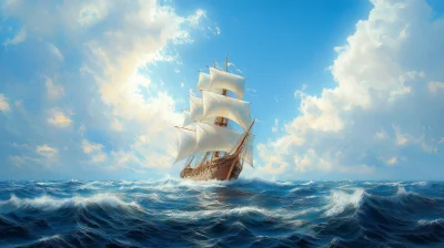 Majestic Ship at Sea