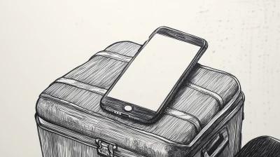 Phone on Suitcase