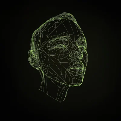 3D Render of an AI Face