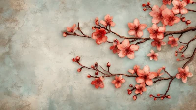 Vintage Sakura Flower