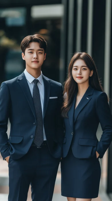 Elegant Duo in Suits