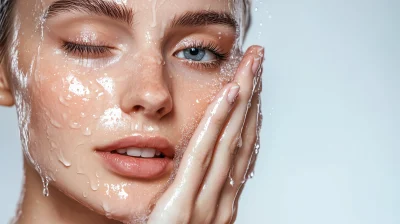 Woman Washing Face