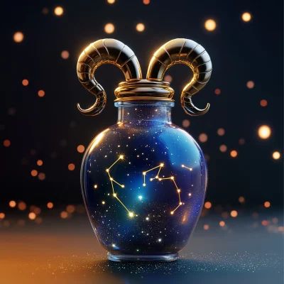 Aries Glass Constellation Bottle