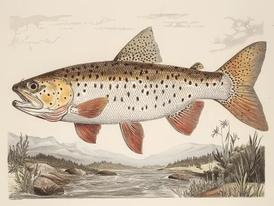 Mountain Female Catfish Illustration