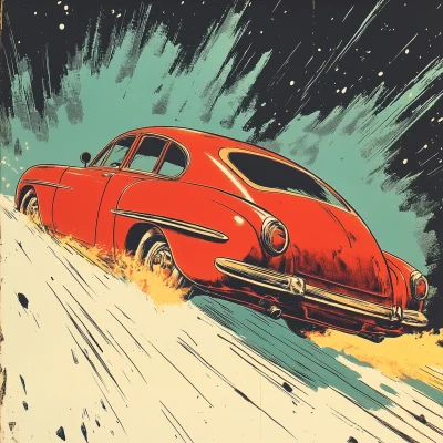 Vintage Car Comic