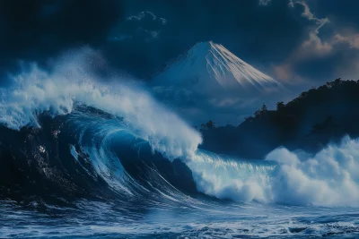 Night Wave at Fuji