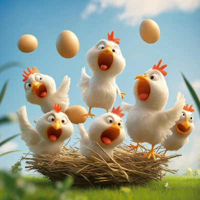 Funny Chickens and Eggs