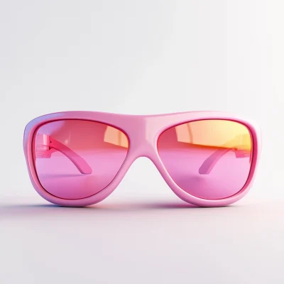 Pink Glasses in Pixar Style