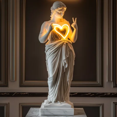 Heart Shaped Pose Statue