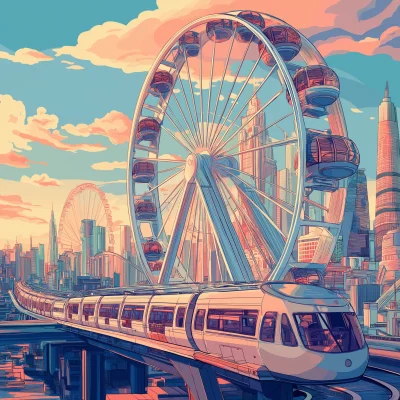 City Ferris Wheel and Monorail