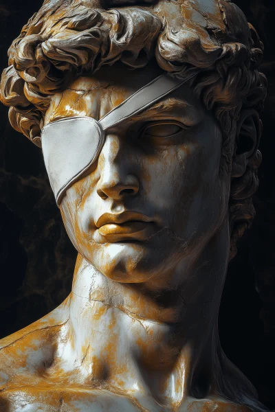 Golden David with Eyepatch