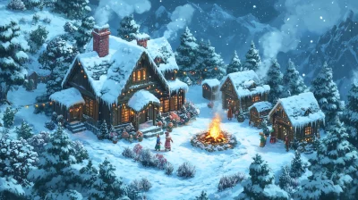 Snowy Mountain Village