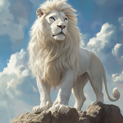 Majestic White Lion