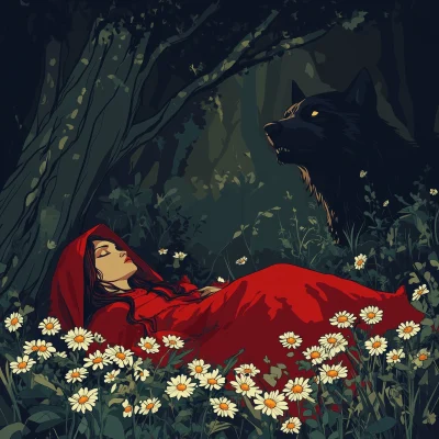 Little Red Riding Hood in the Forest