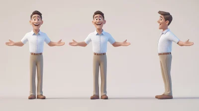 Joyful Animated Father