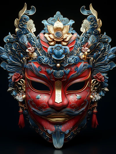 Colorful 3D China Mask