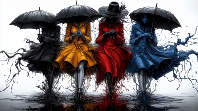 Colorful Umbrella Fashion