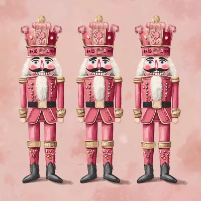 Three Pink Nutcrackers