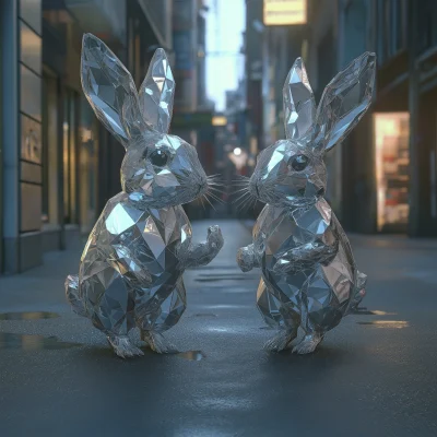 Diamond Rabbits Walking