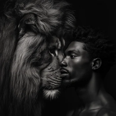 Man with Lion