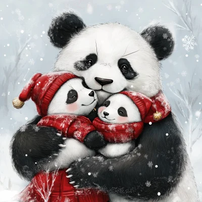 Panda Christmas Hug