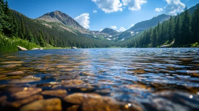 Close Up of Koots at Mountain Lake