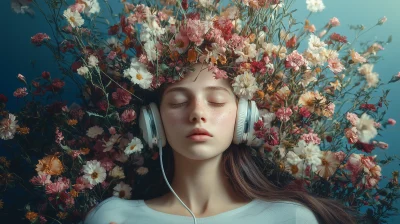 Girl Listening to Music