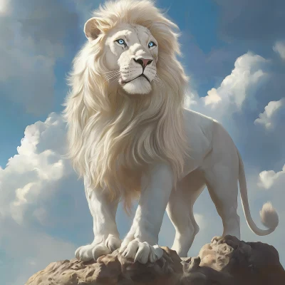 Majestic White Lion