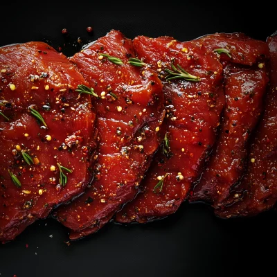 Vivid Red Marinade Meat