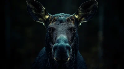 Moose in Dark Tones