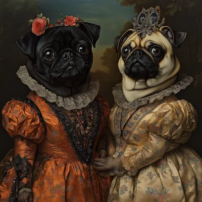 Pugs in Painting