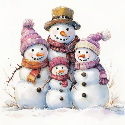 Snowman Family