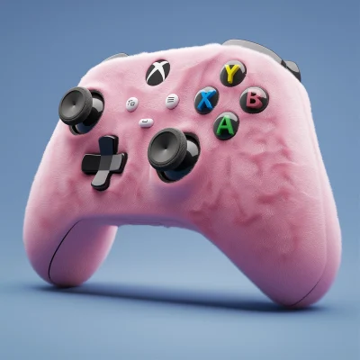 Fluffy Pink Xbox Controller