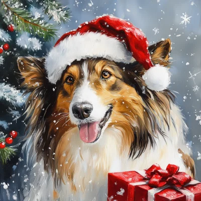 Rough Collie Christmas