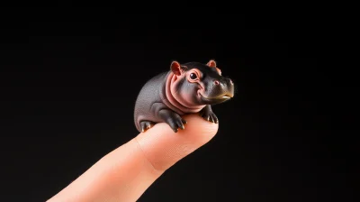 Pygmy Hippo on Finger