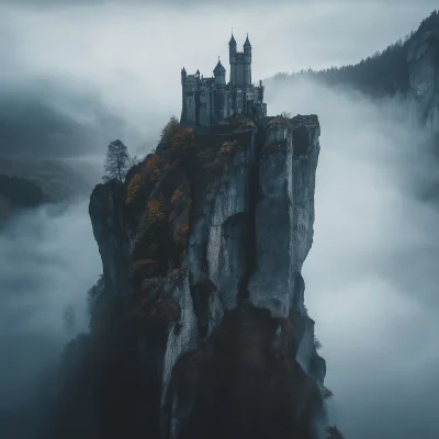 Majestic Castle in Mist