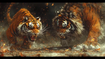 Epic Battle Between Tiger and Dragon