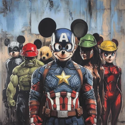 Avengers in Mickey Hats