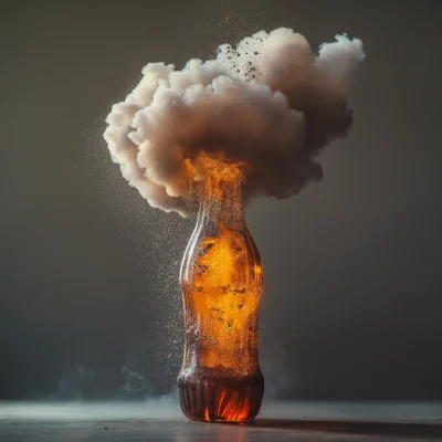 Soda Volcano Eruption