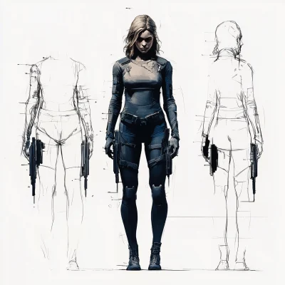 Female Replicant Character Design