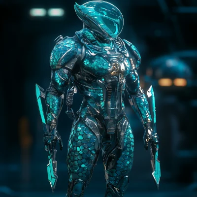 Futuristic Triton Warrior