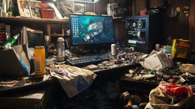 Messy Gaming Room