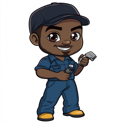 Chibi Mechanic Character