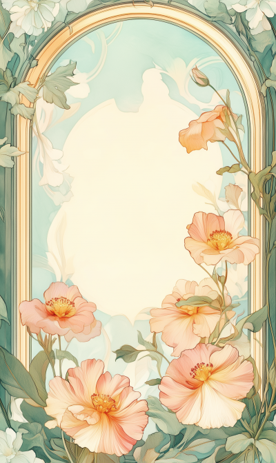 Elegant Art Nouveau Border