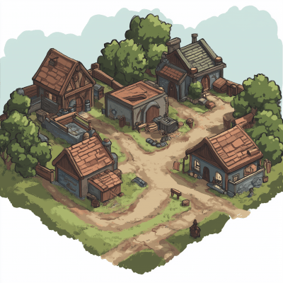 Charming Village Landscape