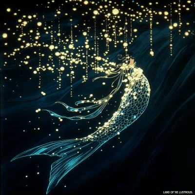 Mermaid in the Night Sea