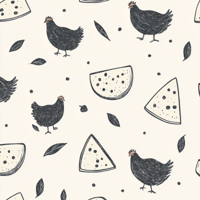 Monochrome Cheese Pattern