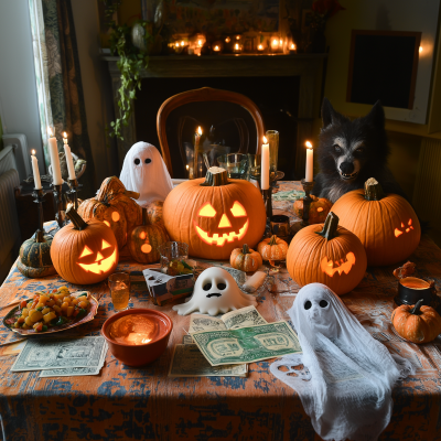 Halloween Table Setup