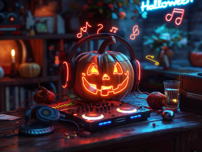 Halloween DJ Pumpkin